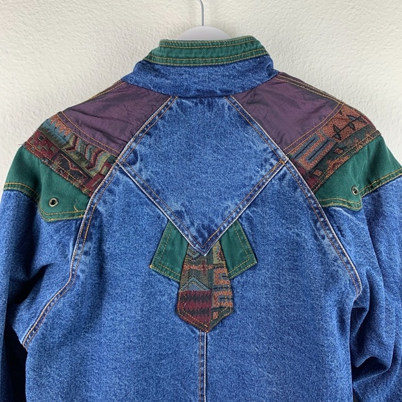 Vintage Denim Aztec Jacket NOT FOR SALE - Picture 8 of 14